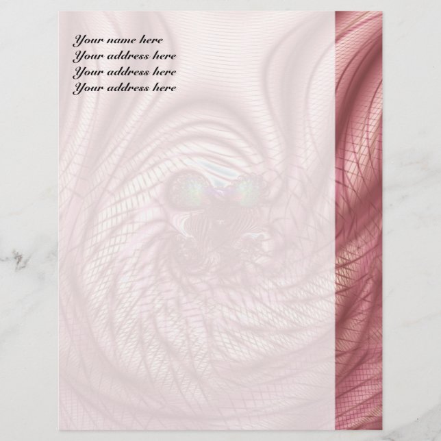 En-tête De Lettre Customisable Oiseau écarlate (Devant)