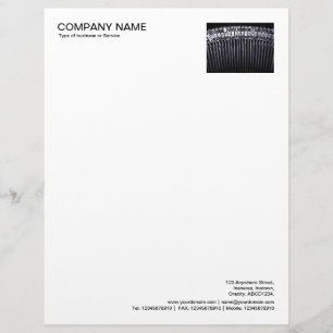 En-tête De Lettre Customisable Photo faisante le coin - machine à écrire