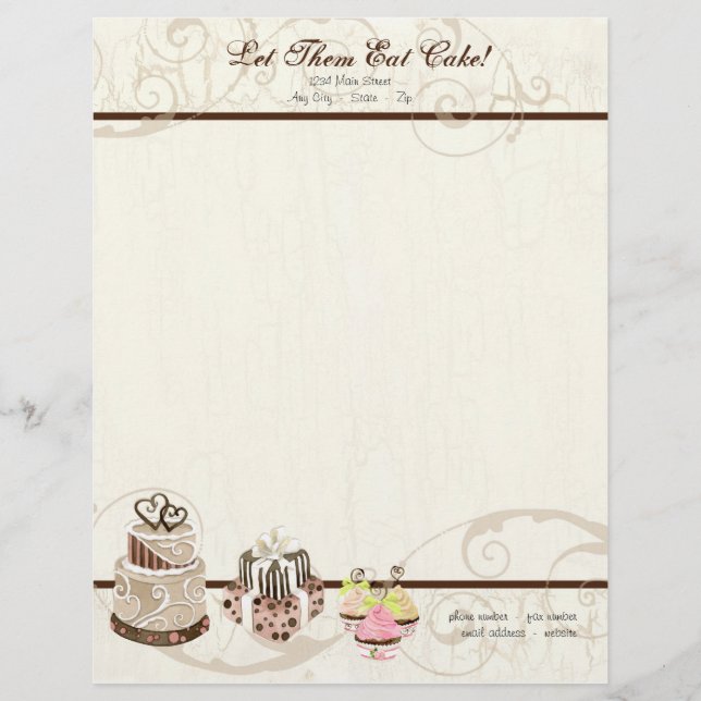 En-tête De Lettre Customisable Remous modernes faits sur commande de rayure de (Devant)