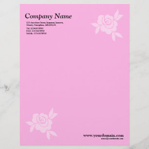En-tête De Lettre Customisable Rose élégant - Rose