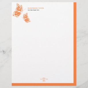 En-tête De Lettre Customisée 2 simples modernes élégants oranges et blancs de