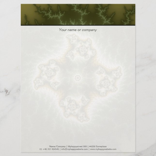 En-tête De Lettre Customisée Cellule végétale - Art fractal (Devant)