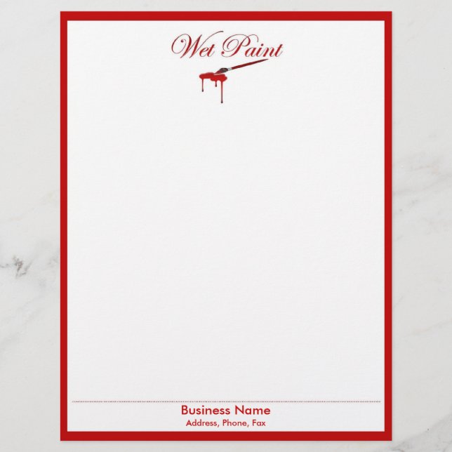 En-tête De Lettre Customisée En-tête Peinture Humide (Devant)
