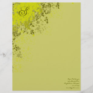 En-tête De Lettre Customisée Feuilles en tête de lettre Monogramme