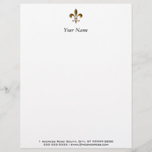 En-tête De Lettre Customisée Fleur De Lis