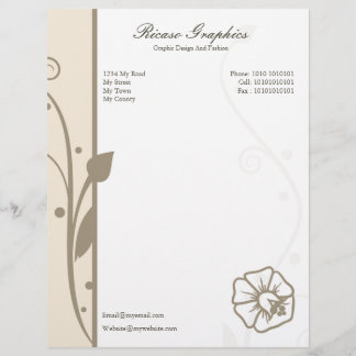 En-tête De Lettre Customisée Jardin fleuri