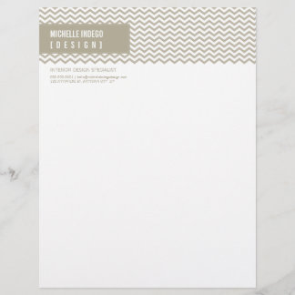 En-tête De Lettre Customisée LETTERHEAD tendance audacieuse bande de chevron ta
