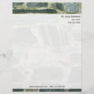 En-tête De Lettre Customisée Mur en pierre personnalisée avec adresse de retour