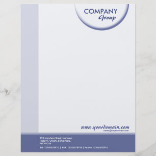 En-tête De Lettre Customisée Ombre croissante - Tons bleus