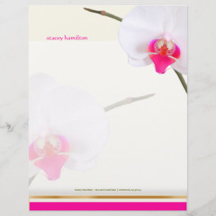 En-tête De Lettre Customisée PixDezines Orchidée Blanche 2 Parfaite Mariée