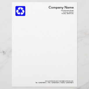 En-tête De Lettre Customisée Réutilisant le symbole - bleu