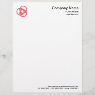 En-tête De Lettre Customisée Symbole de cercle de culture 05 - Rose tropical
