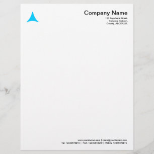 En-tête De Lettre Customisée Triangle courbe - bleu ciel