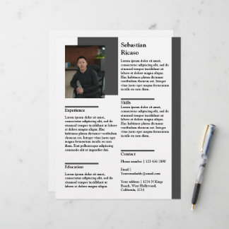En-tête De Lettre CV personnalisé avec modèle photo