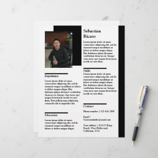 En-tête De Lettre CV personnalisé avec modèle photo