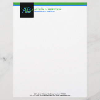 En-tête de lettre d'affaires à monogramme Swoosh r
