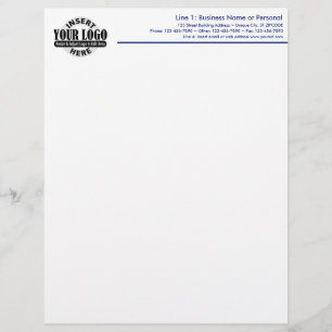 En-tête de lettre d'affaires de base avec logo - T