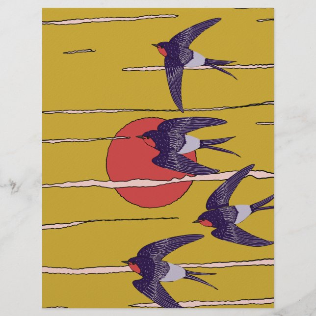 En-tête De Lettre Danse des hirondelles (Devant)