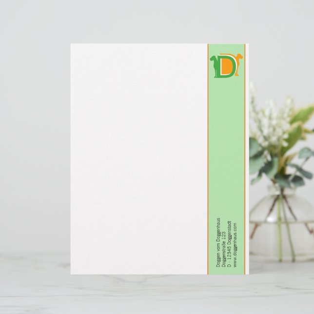 En-tête de lettre DD (Debout devant)
