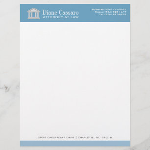 En-tête de lettre de bleu de cosmos de mandataire