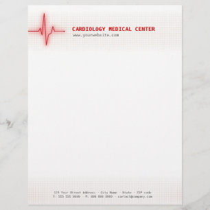 En-tête de lettre de cardiologie de signal de