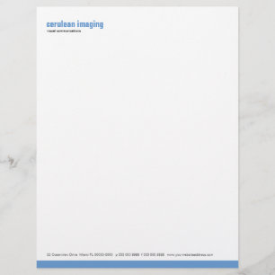 En-tête de lettre de Cerulean de panneau de ligne