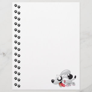 En-tête de lettre de chien mou