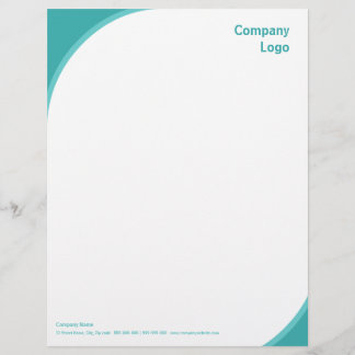 En-tête de lettre de coins de Teal