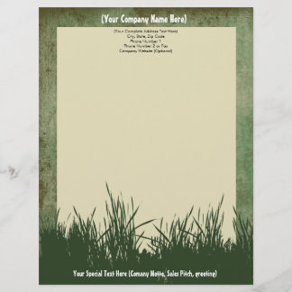 En-tête de lettre de coutume d'arbre d'herbe de