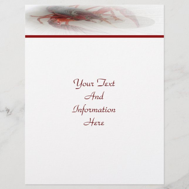 En-tête de lettre de homard (Devant)