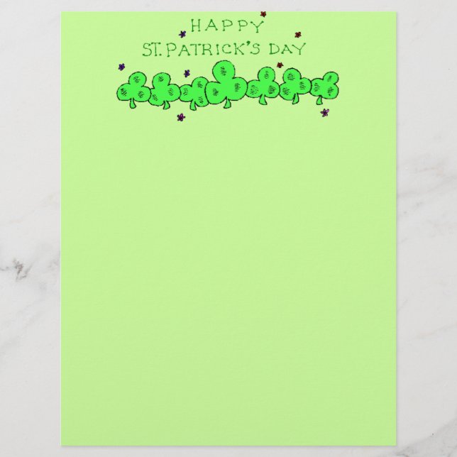 En-tête de lettre de la Saint Patrick (Devant)