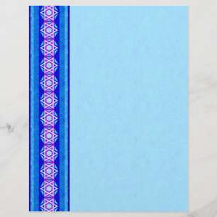 En-tête de lettre de l'étoile bleue et violette de
