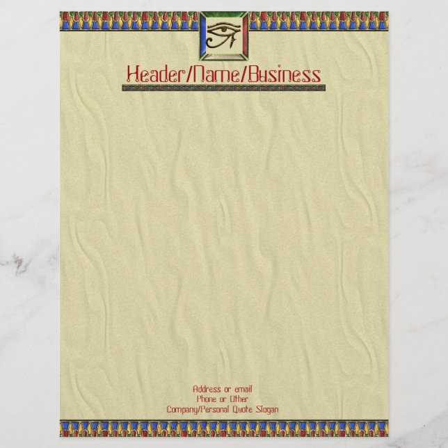 En-tête de lettre de l'Œil d'Horus (Devant)
