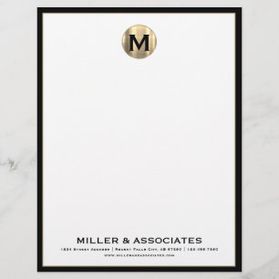 En-tête de lettre de luxe Monogramme personnalisé