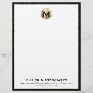 En-tête de lettre de luxe Monogramme personnalisé