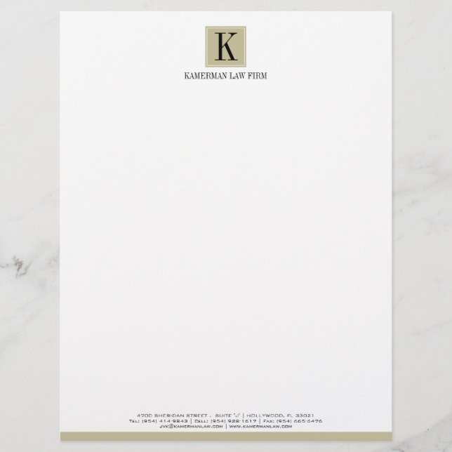 En-tête de lettre de mandataire (Devant)