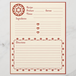 En-tête de lettre de Recette Love