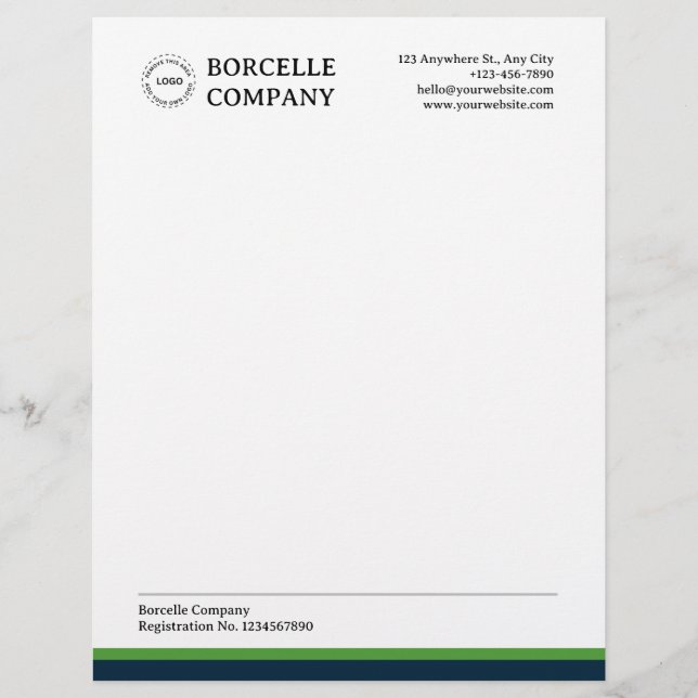 En-tête de lettre de société professionnelle moder (Devant)