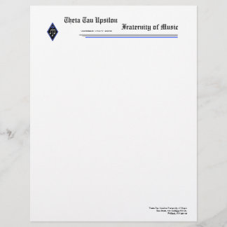 En-tête de lettre de Tau Upsilon de thêta
