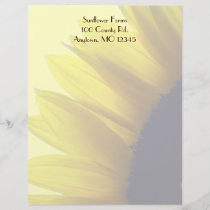 En-tête de lettre de tournesol