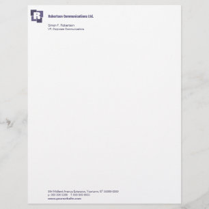 En-tête de lettre d'entreprise de carrés