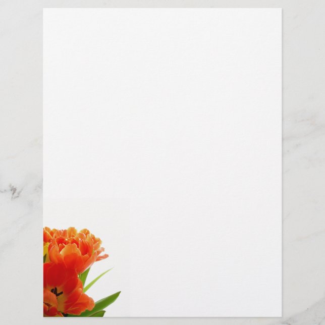En-tête de lettre des Tulipes orange (Devant)