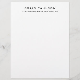En-tête De Lettre Design classique simple minimaliste élégant