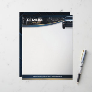 En-tête De Lettre Détail du véhicule   Services de nettoyage automat