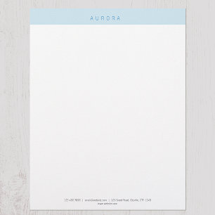 En-tête De Lettre Deux tons bleu minimaliste
