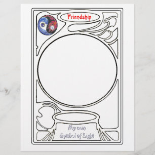 En-tête De Lettre Doodling sur le symbole de l'amitié