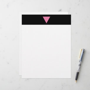 En-tête De Lettre Drapeau triangle rose de SlipperyJoe's symbole ros
