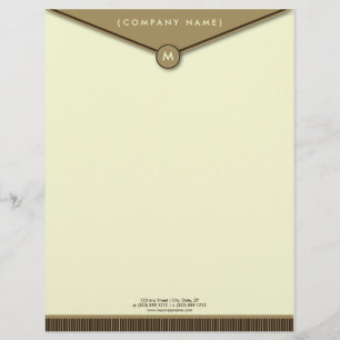 En-tête de lettre élégant de monogramme