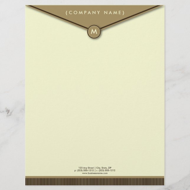 En-tête de lettre élégant de monogramme (Devant)