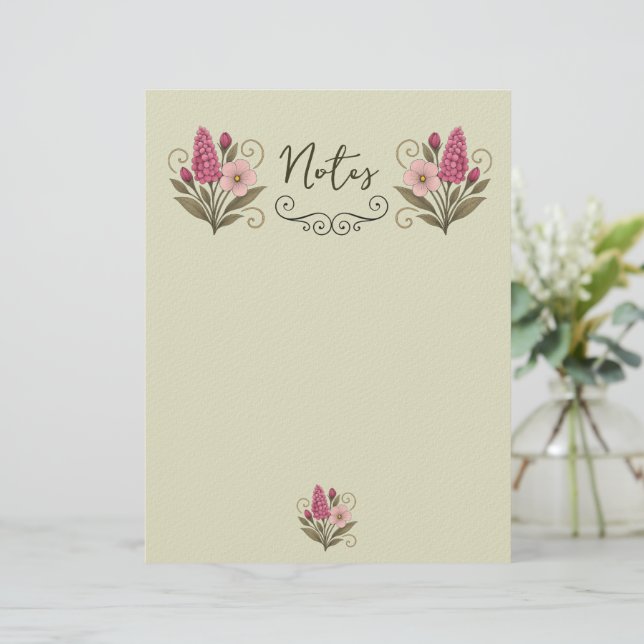 En-tête De Lettre Elegant Floral Stationery Paper for florist (Debout devant)